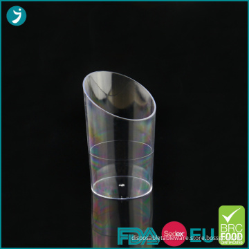 Disposable Plastic Dessert Cup Angled Mini